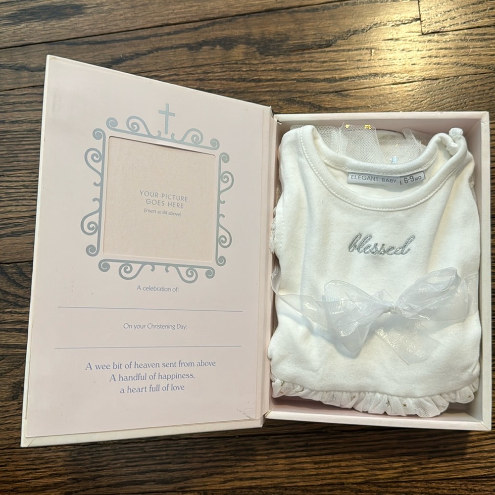 Elegant Baby White Christening Dress
